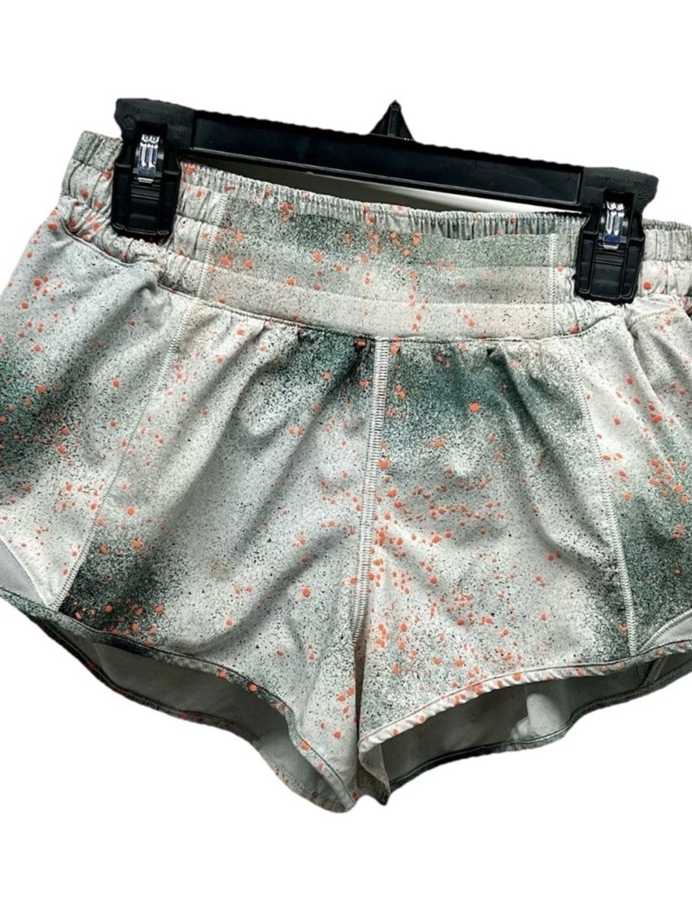lululemon athletica Light Gray Orange Speckled Shorts